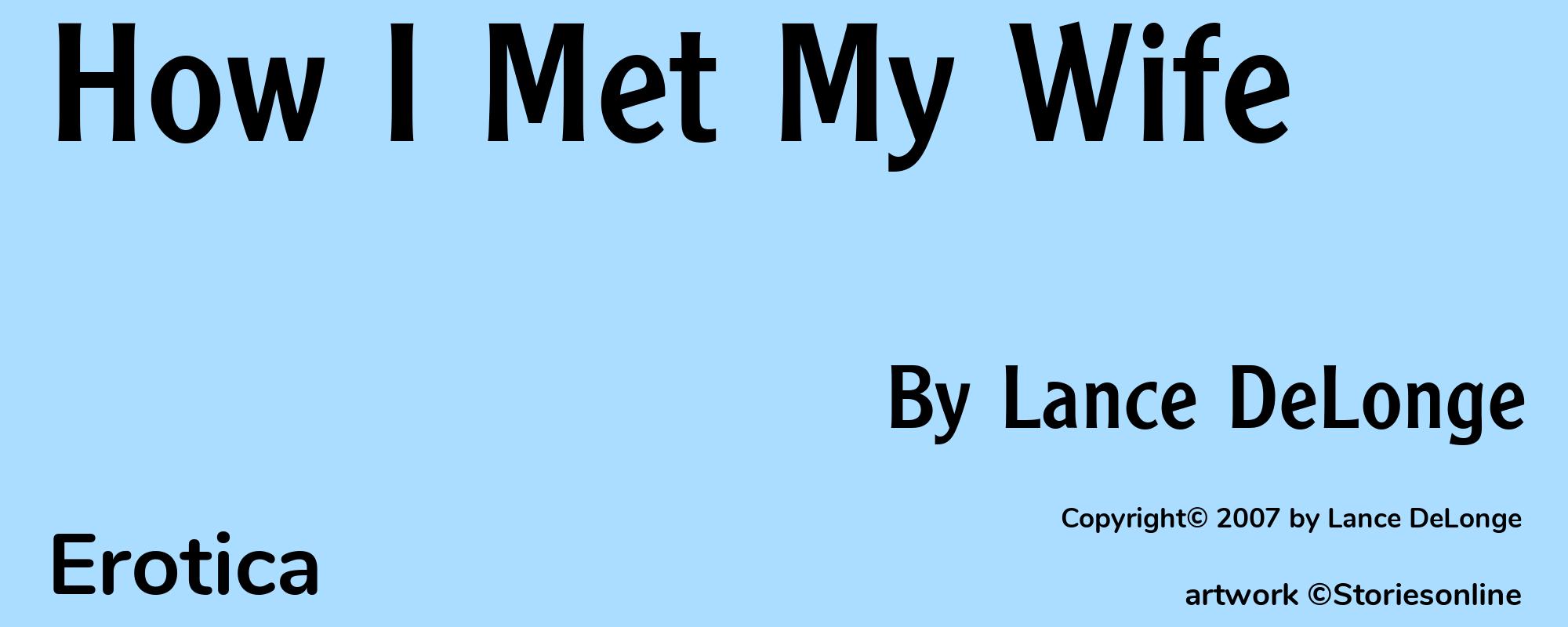 How I Met My Wife - Cover