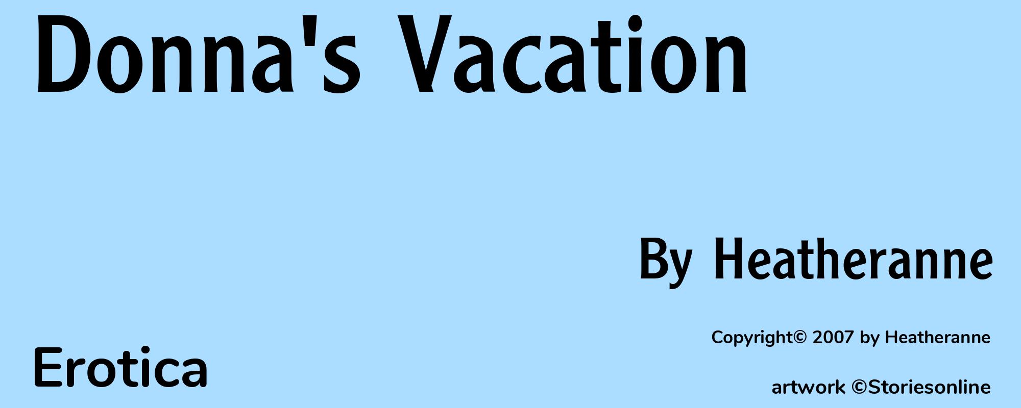Donna's Vacation - Cover