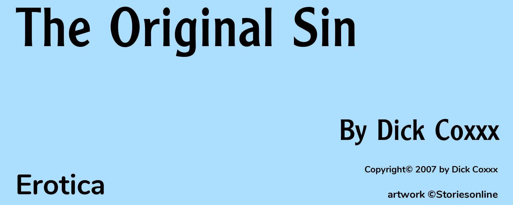 The Original Sin - Cover