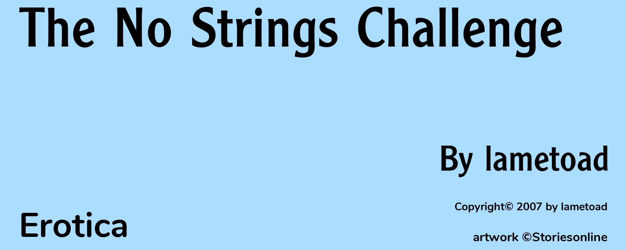 The No Strings Challenge - Cover