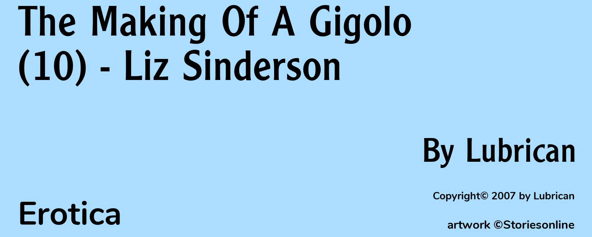 The Making Of A Gigolo (10) - Liz Sinderson - Cover