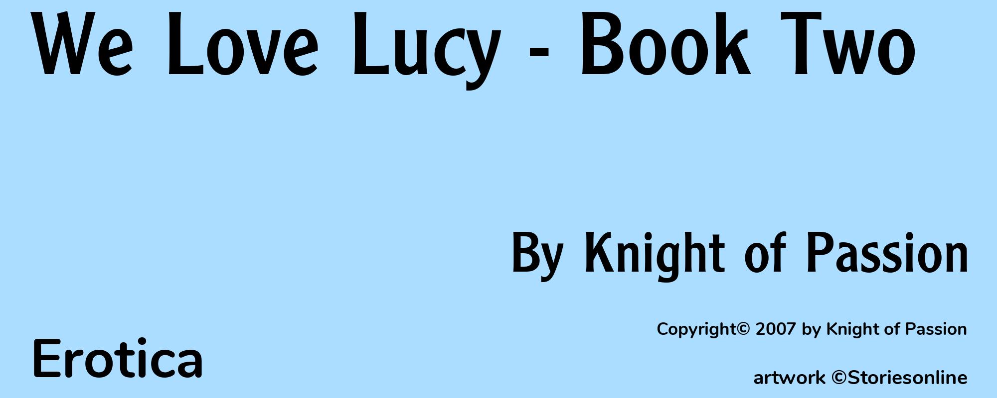 We Love Lucy - Book Two - Cover