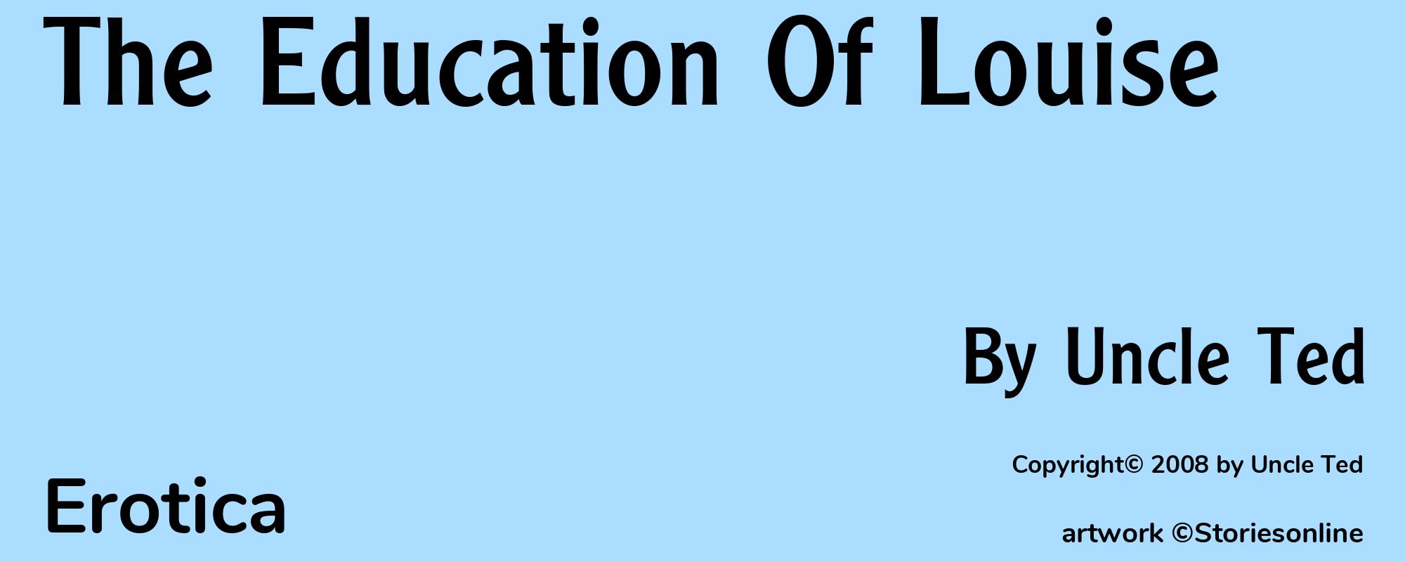 The Education Of Louise - Cover
