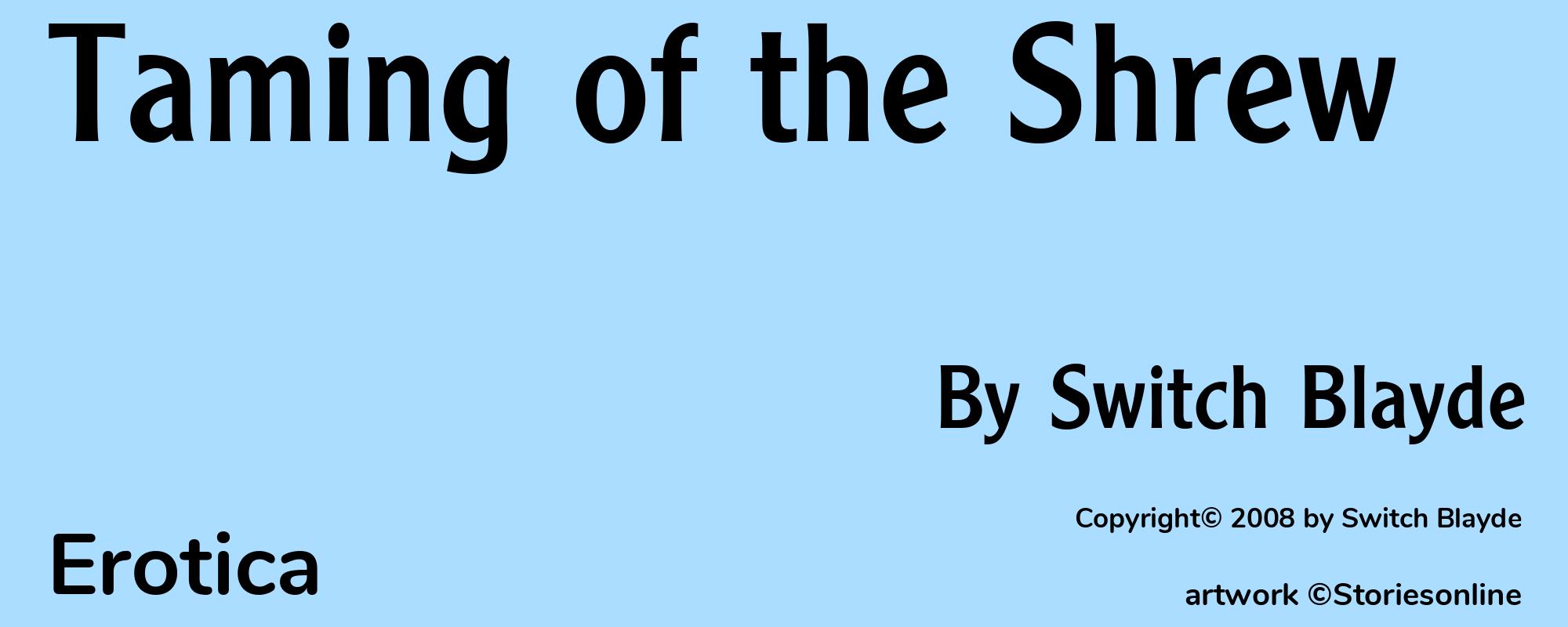 Taming of the Shrew - Cover