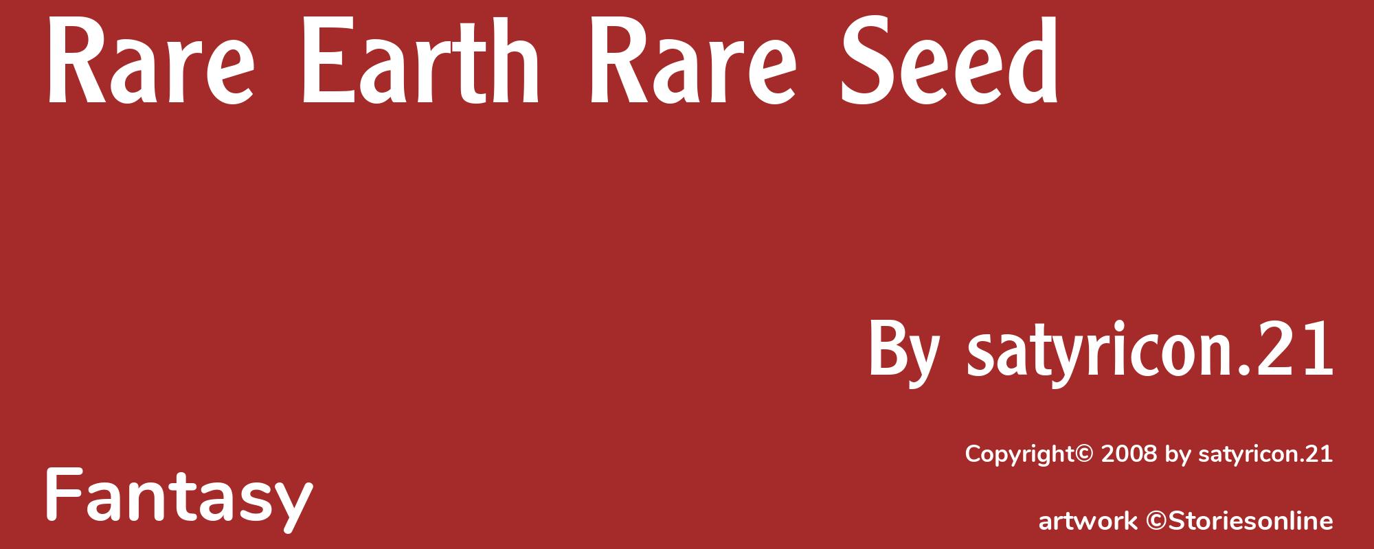 Rare Earth Rare Seed - Cover