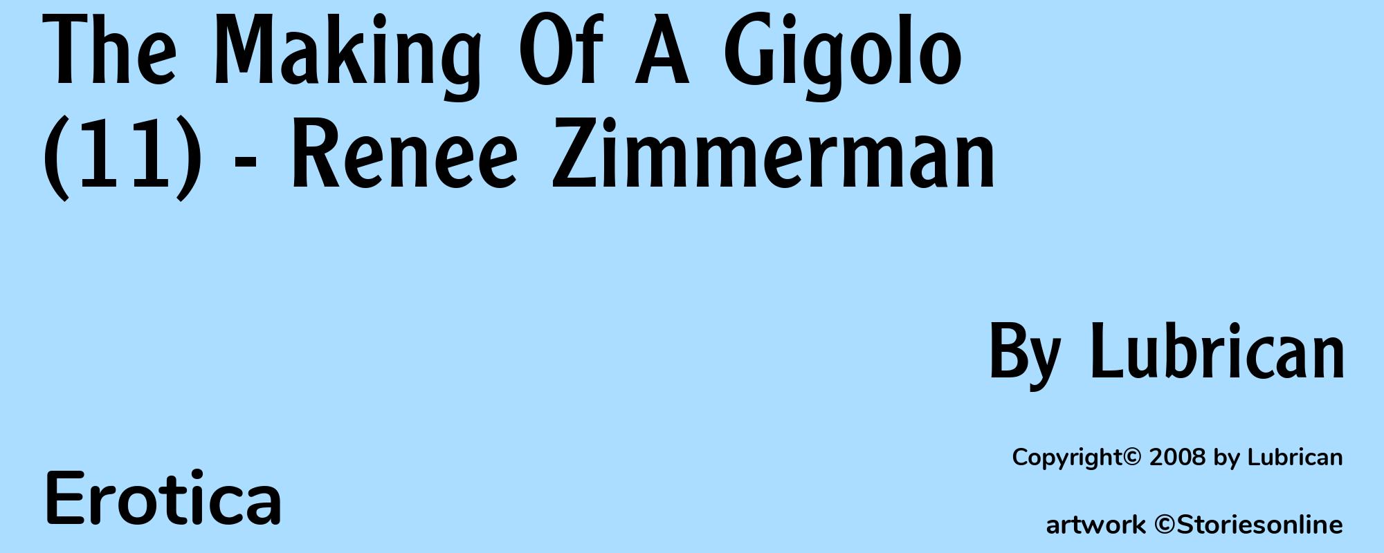 The Making Of A Gigolo (11) - Renee Zimmerman - Cover