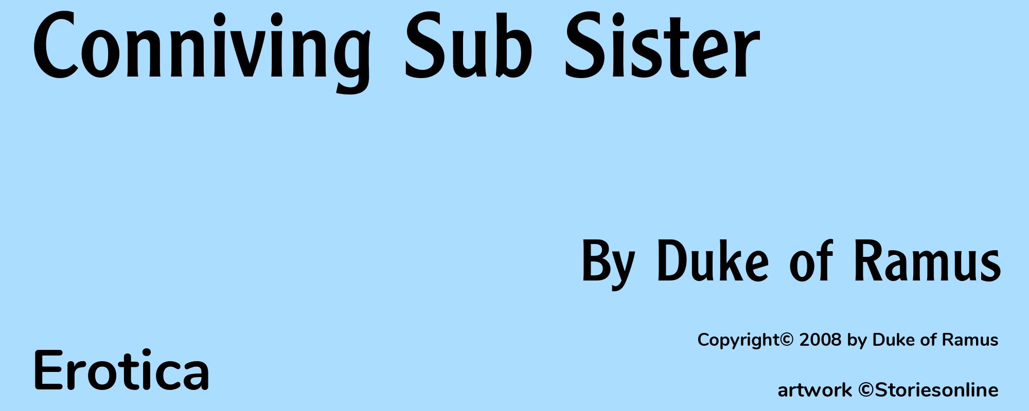 Conniving Sub Sister - Cover