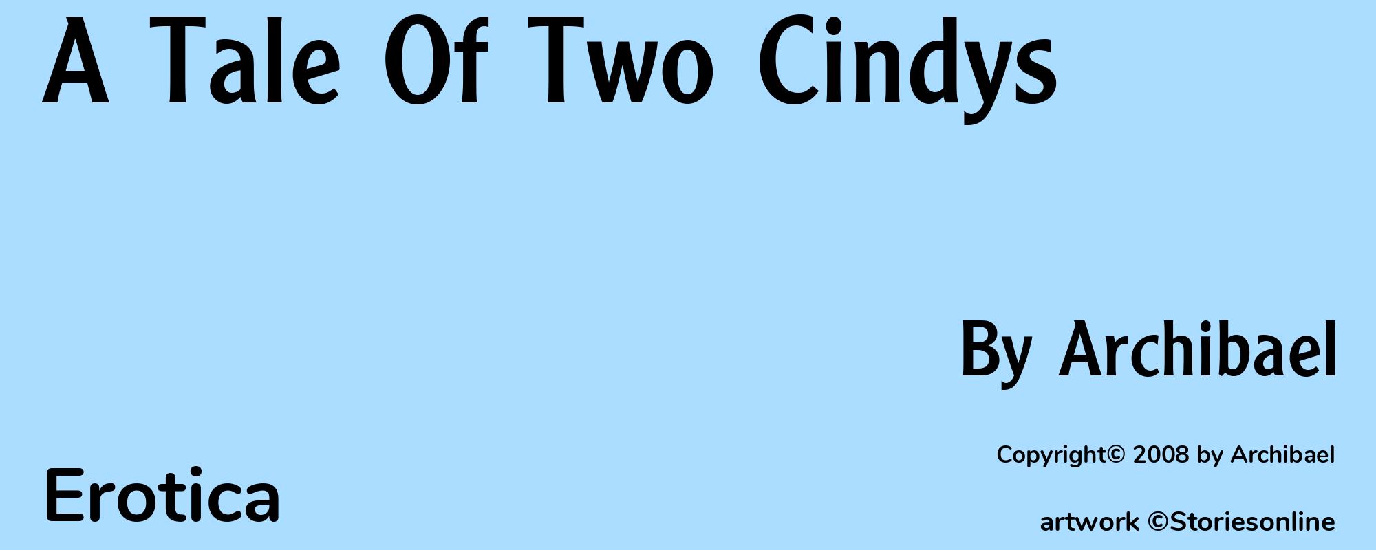 A Tale Of Two Cindys - Cover