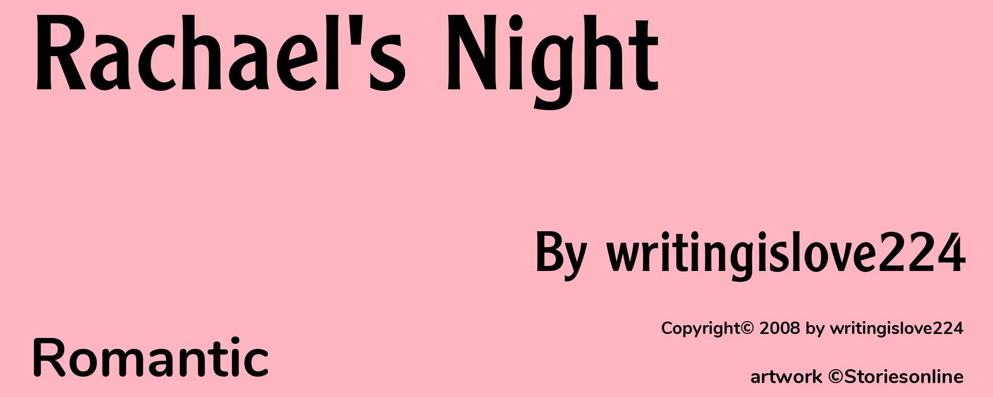 Rachael's Night - Cover