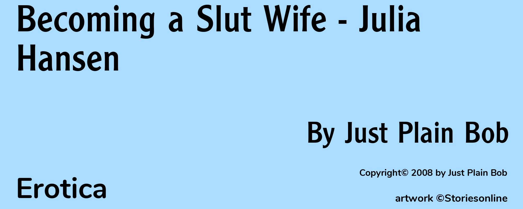 Becoming a Slut Wife - Julia Hansen - Cover