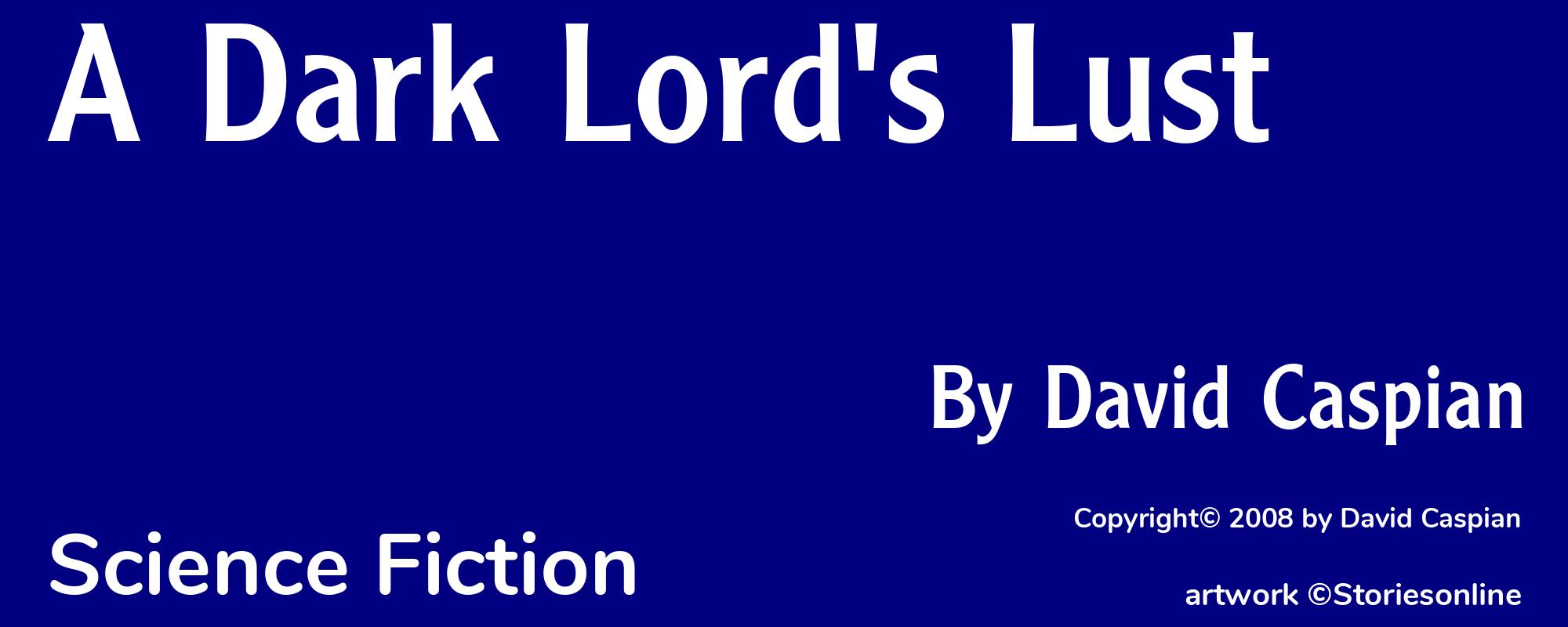 A Dark Lord's Lust - Cover