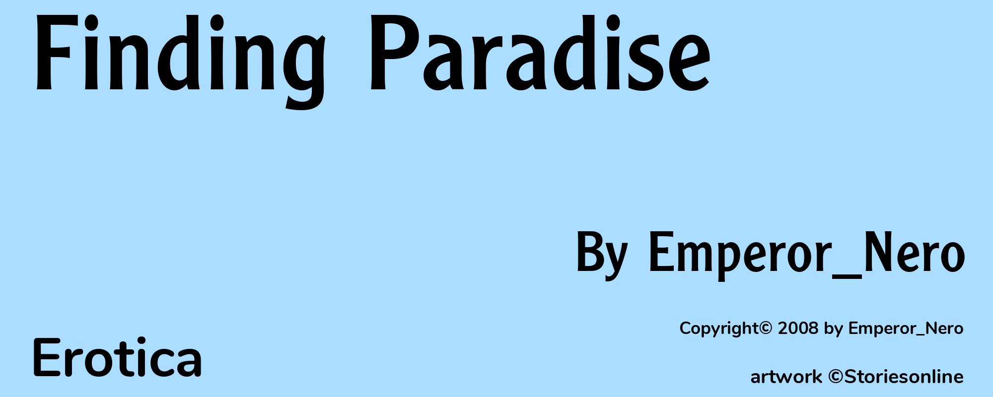 Finding Paradise - Cover