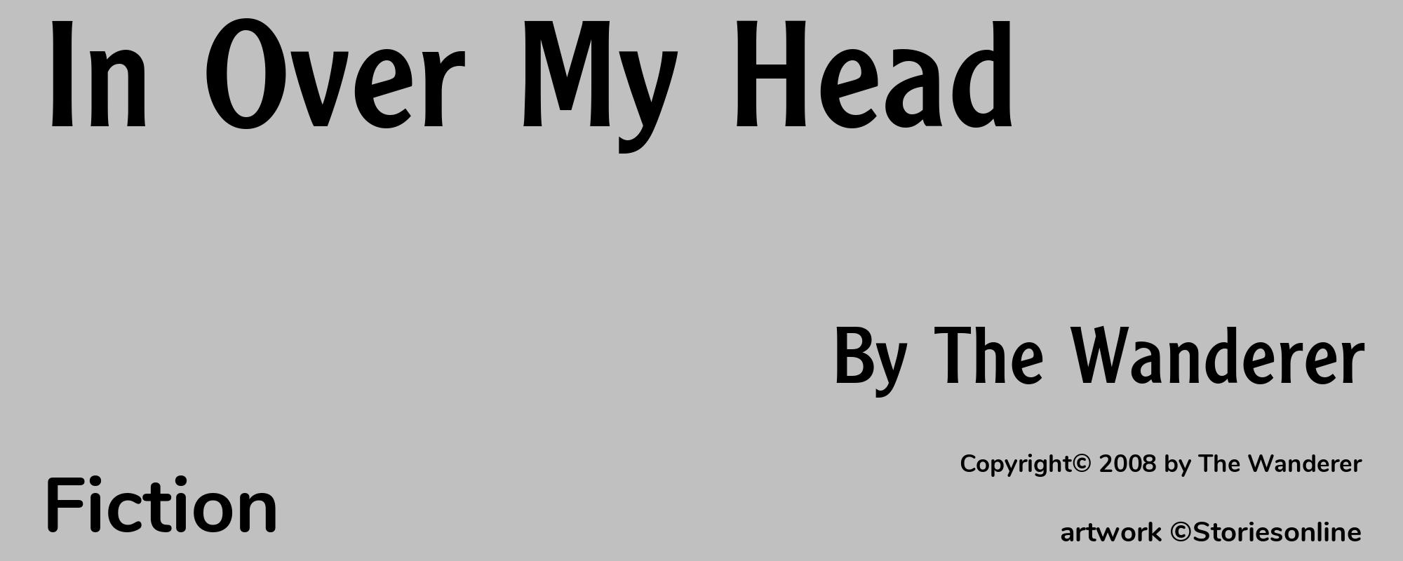 In Over My Head - Cover