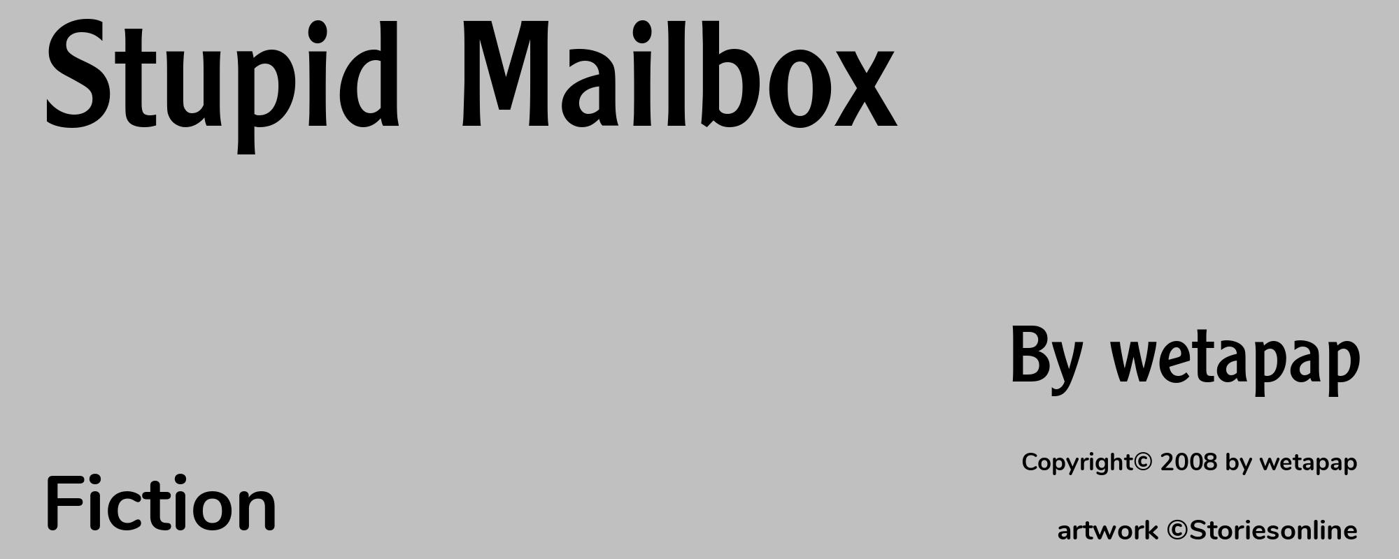 Stupid Mailbox - Cover