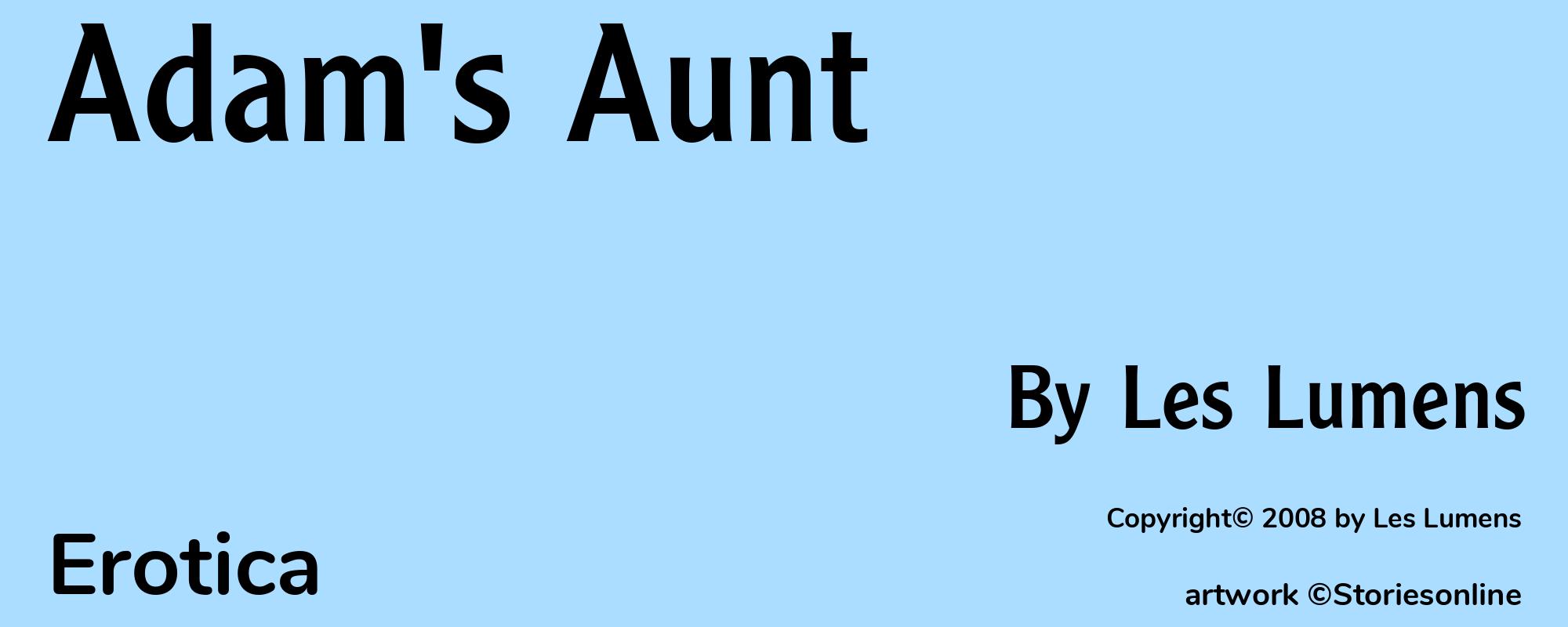 Adam's Aunt - Cover
