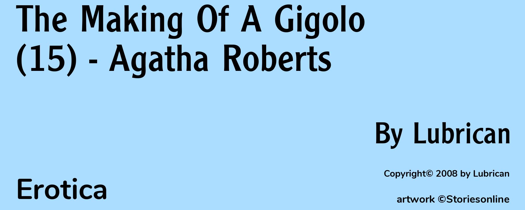 The Making Of A Gigolo (15) - Agatha Roberts - Cover