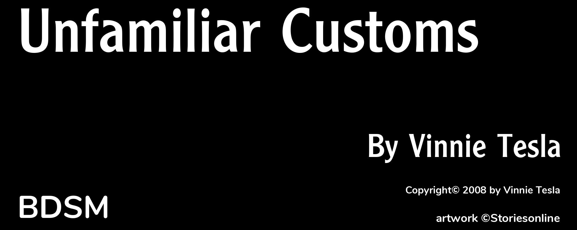 Unfamiliar Customs - Cover