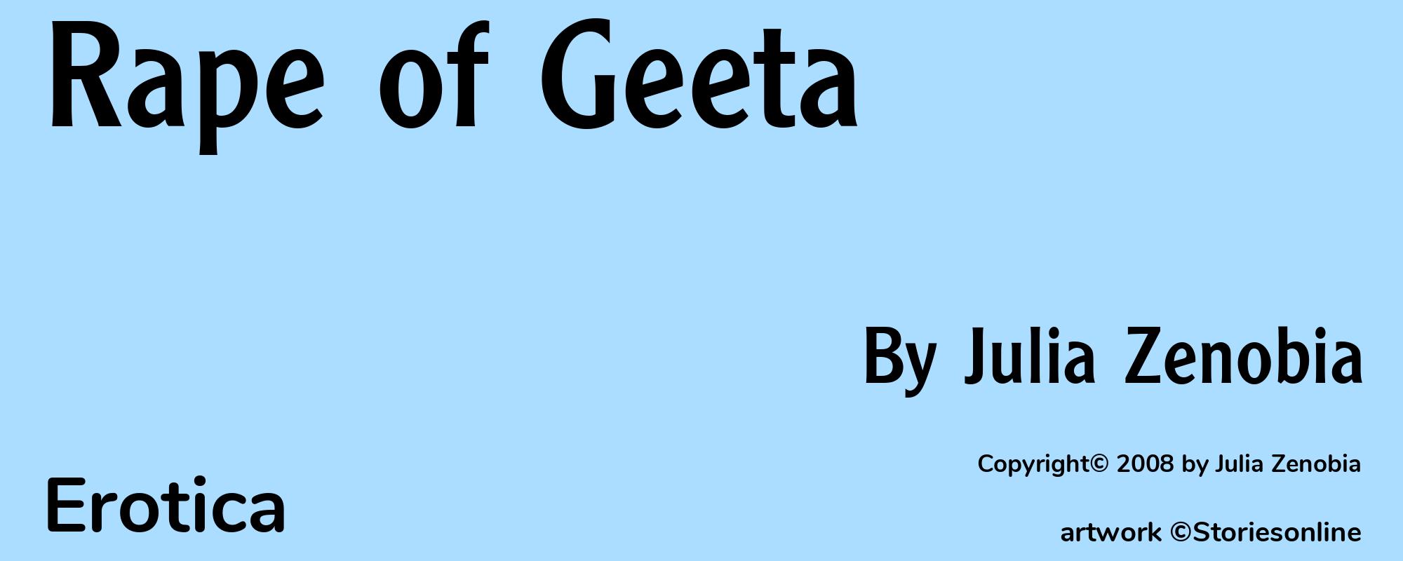 Rape of Geeta - Cover