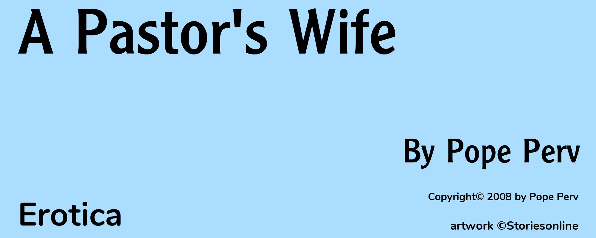 A Pastor's Wife - Cover