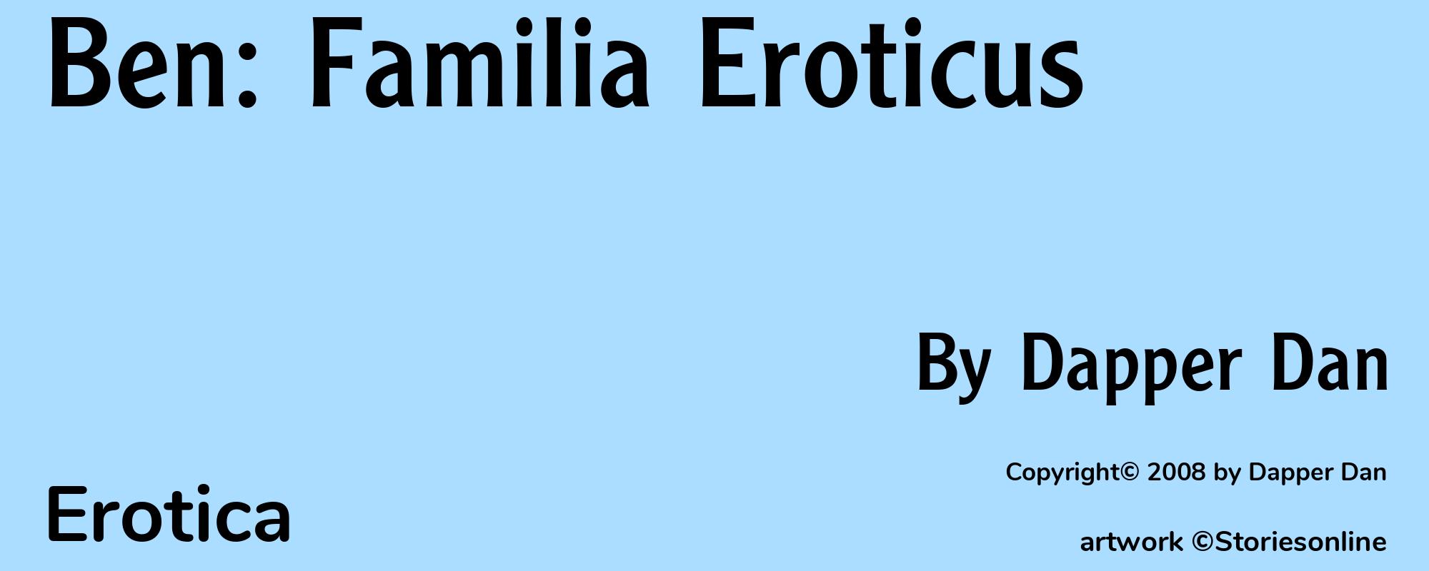 Ben: Familia Eroticus - Cover