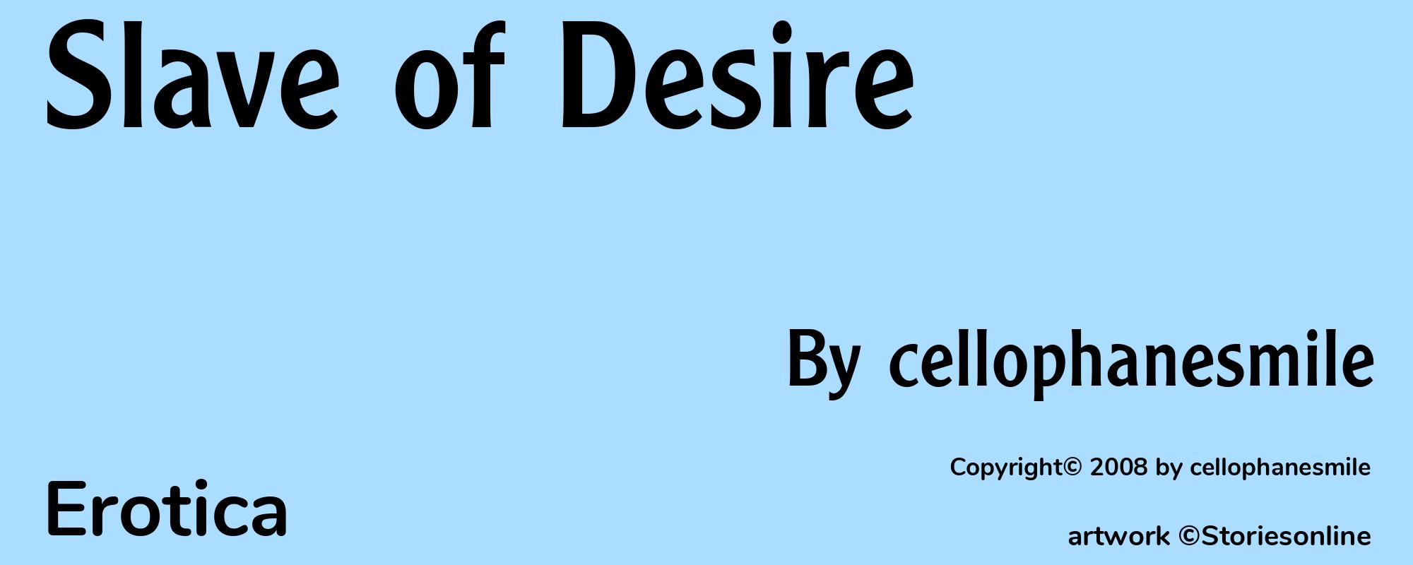 Slave of Desire - Cover
