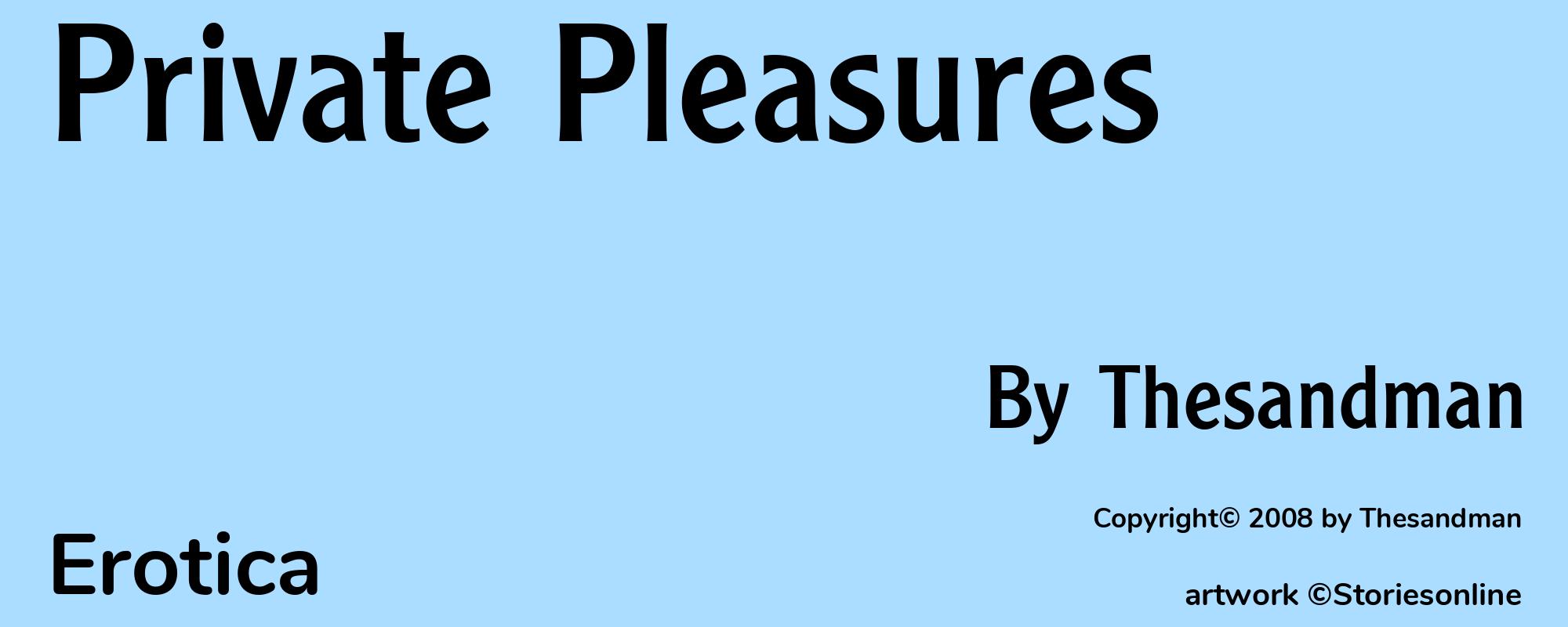 Private Pleasures - Cover
