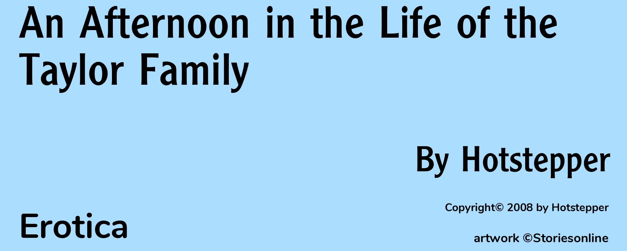 An Afternoon in the Life of the Taylor Family - Cover