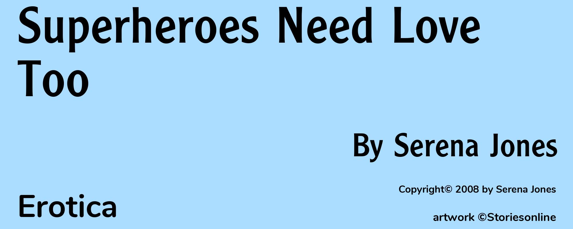 Superheroes Need Love Too - Cover