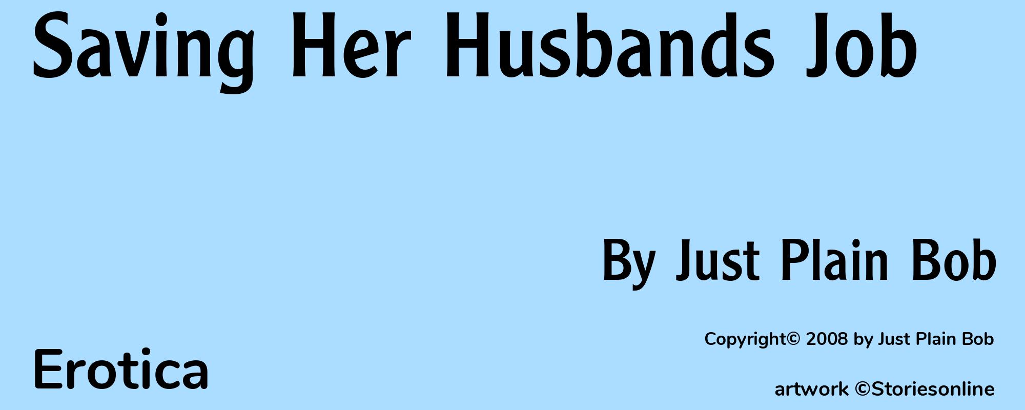 Saving Her Husbands Job - Cover