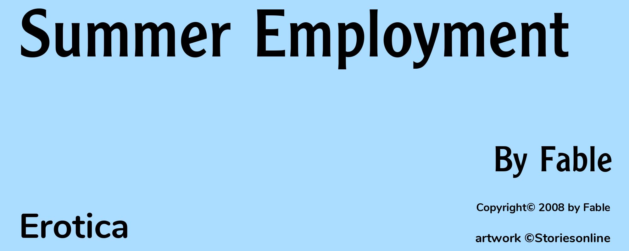 Summer Employment - Cover