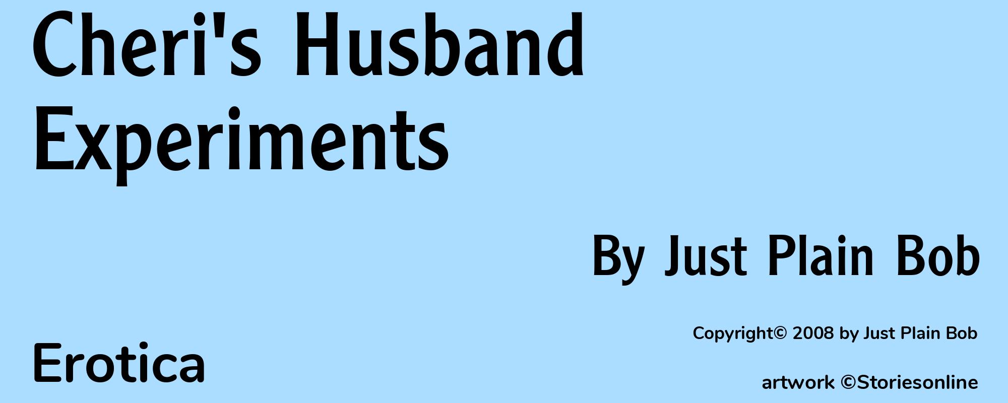 Cheri's Husband Experiments - Cover