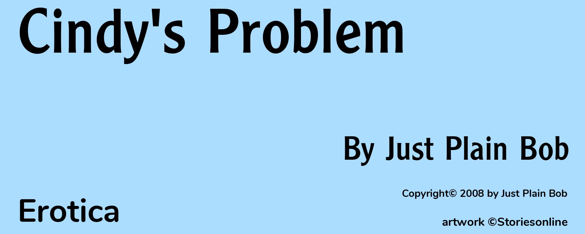 Cindy's Problem - Cover