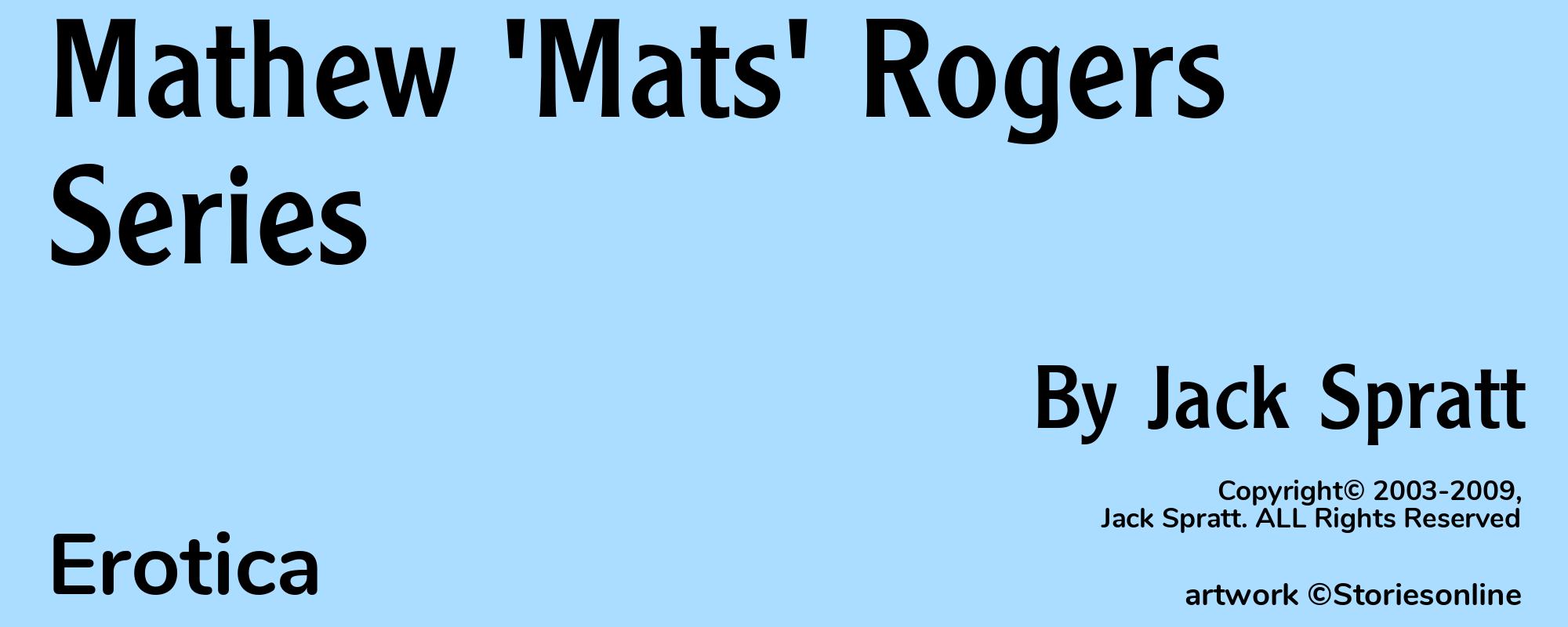 Mathew 'Mats' Rogers Series - Cover