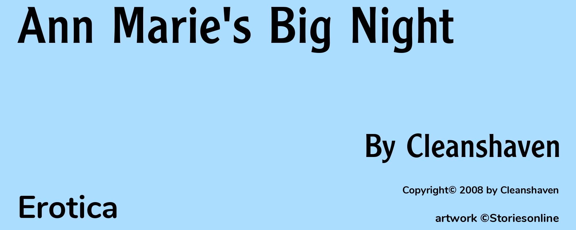 Ann Marie's Big Night - Cover