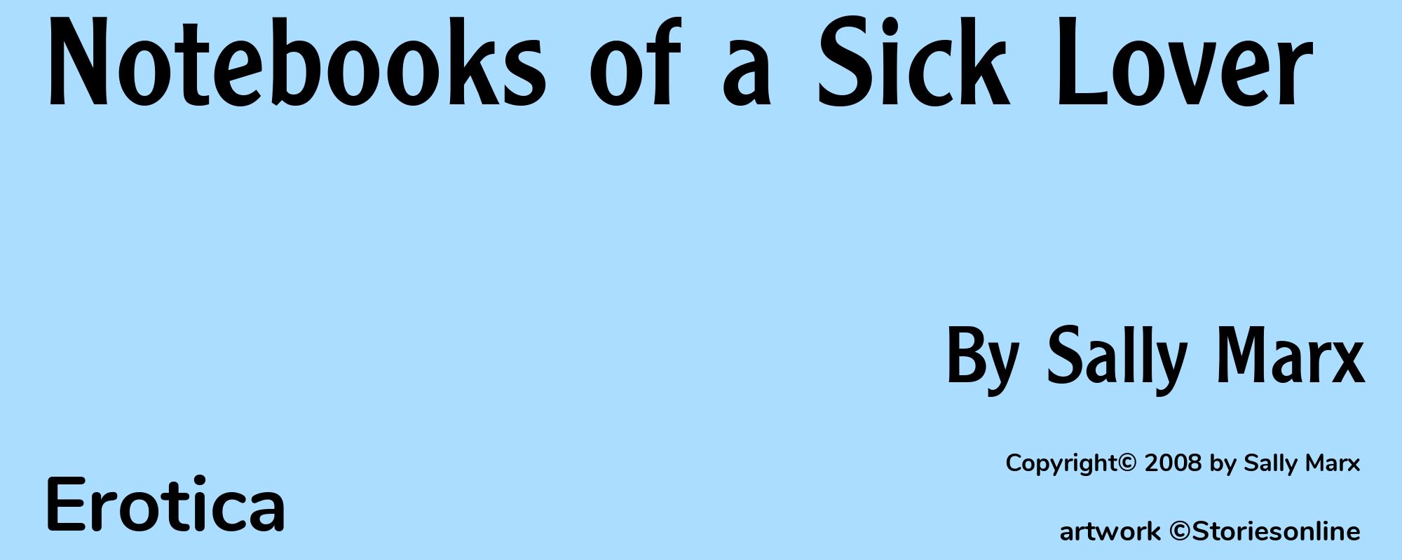 Notebooks of a Sick Lover - Cover