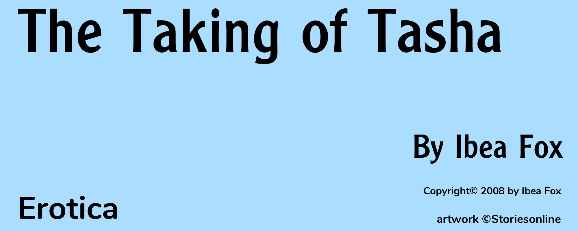 The Taking of Tasha - Cover