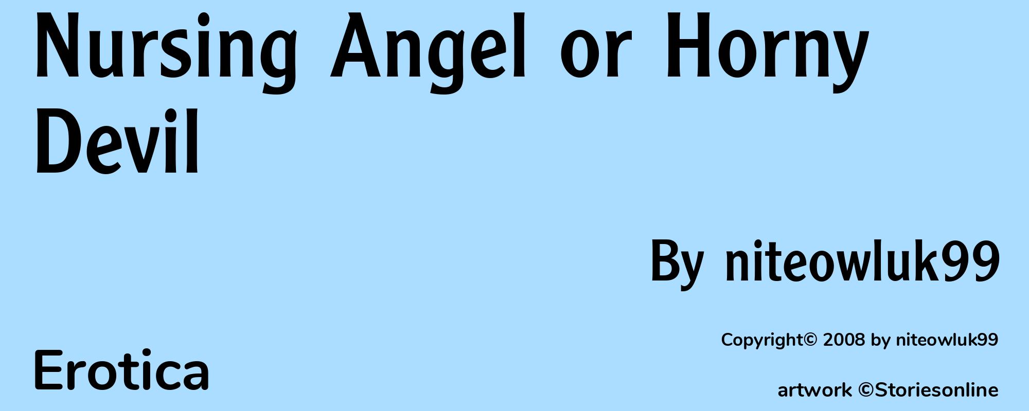 Nursing Angel or Horny Devil - Cover
