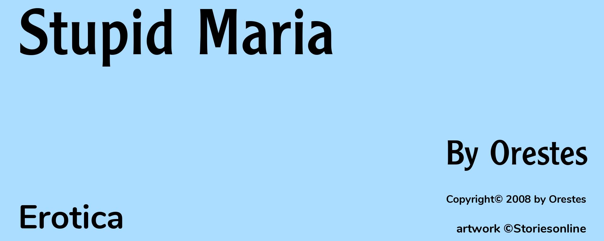 Stupid Maria - Cover