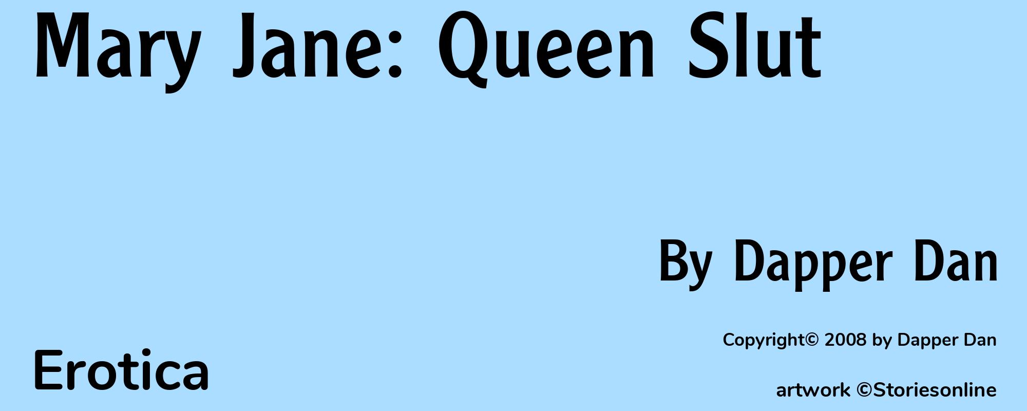 Mary Jane: Queen Slut - Cover