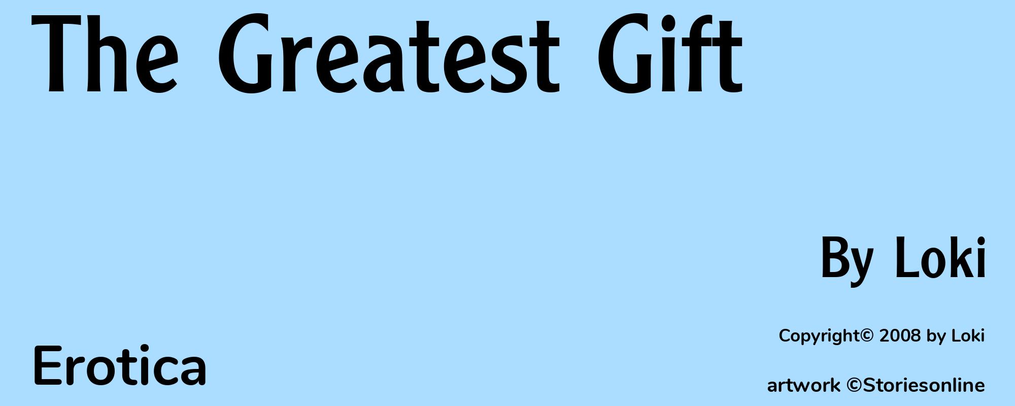 The Greatest Gift - Cover