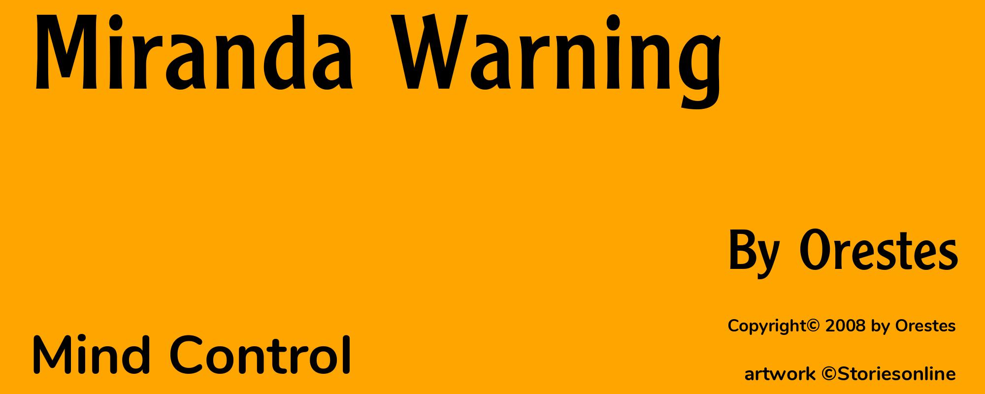 Miranda Warning - Cover