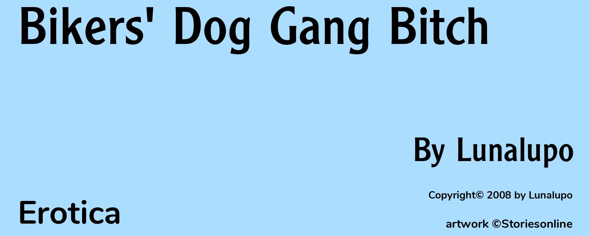 Bikers' Dog Gang Bitch - Cover