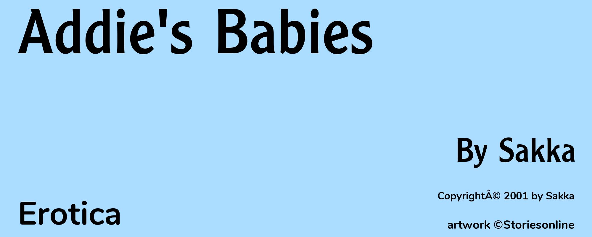 Addie's Babies - Cover