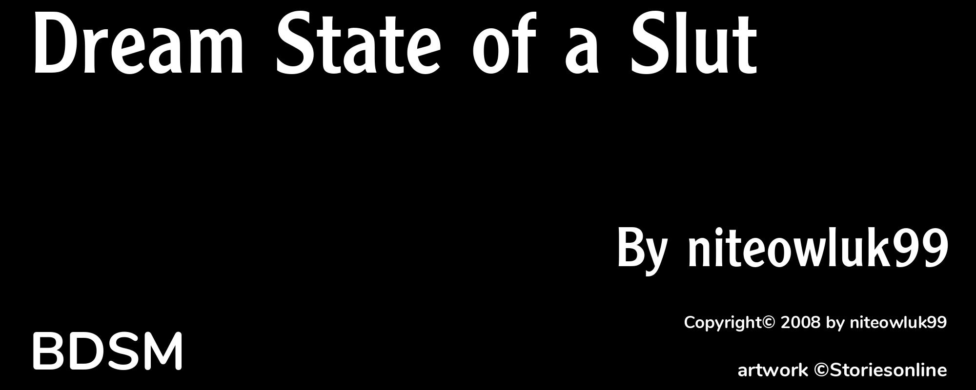 Dream State of a Slut - Cover