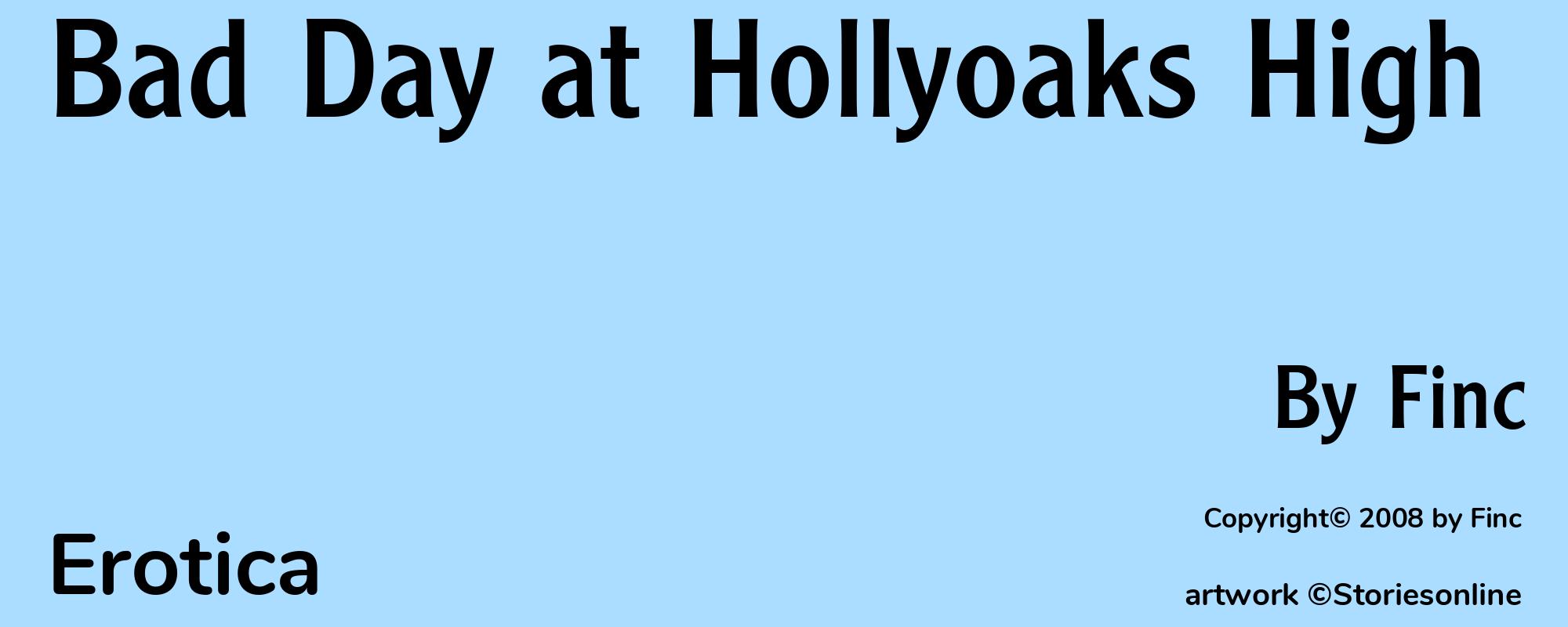 Bad Day at Hollyoaks High - Cover