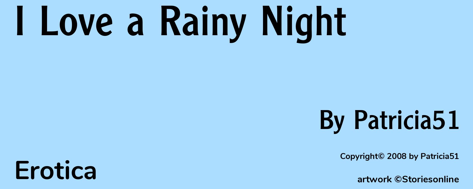 I Love a Rainy Night - Cover