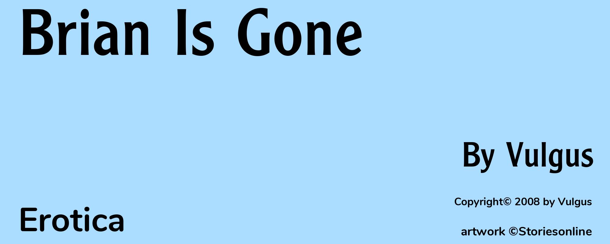 Brian Is Gone - Cover