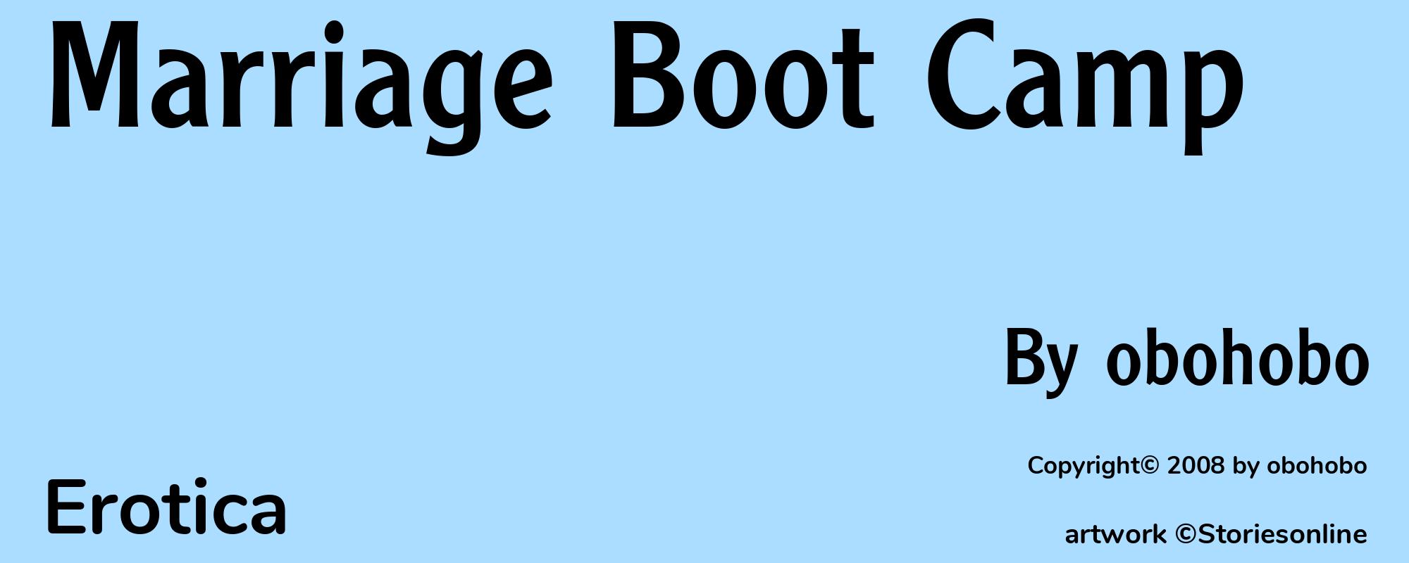 Marriage Boot Camp - Cover