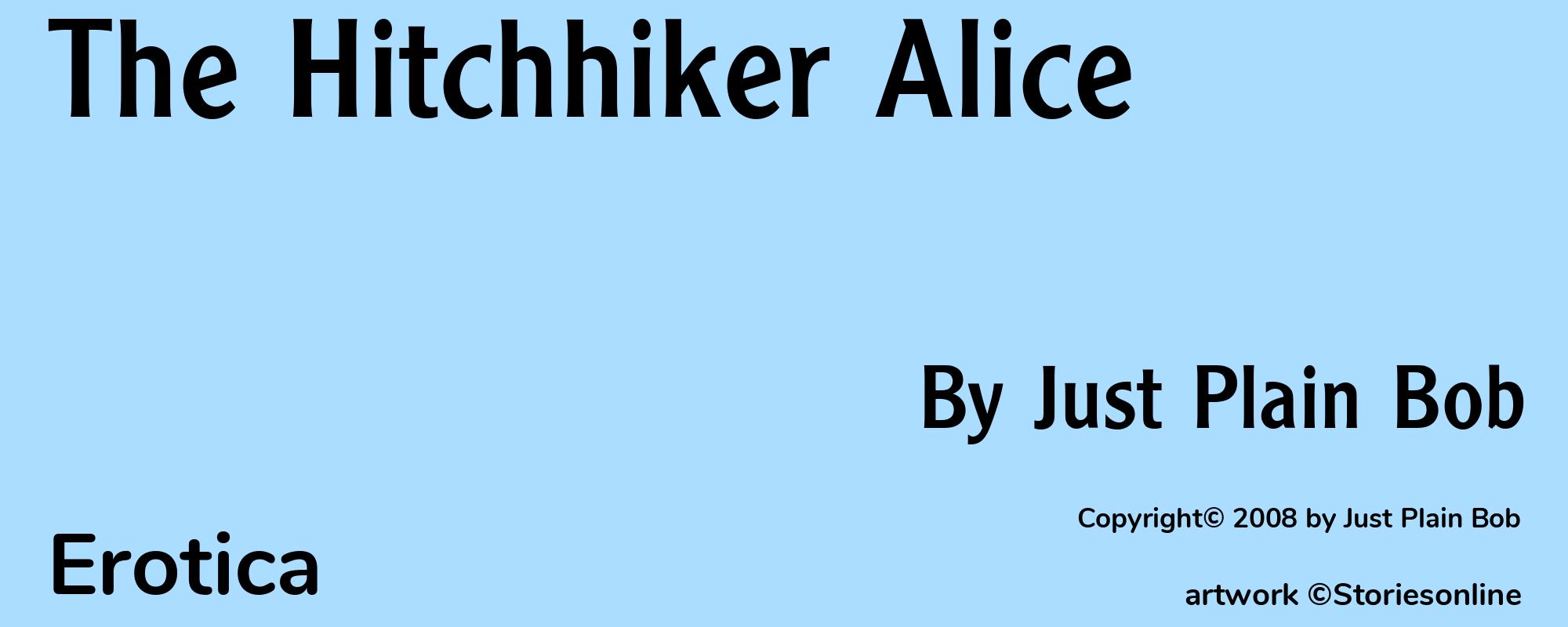 The Hitchhiker Alice - Cover