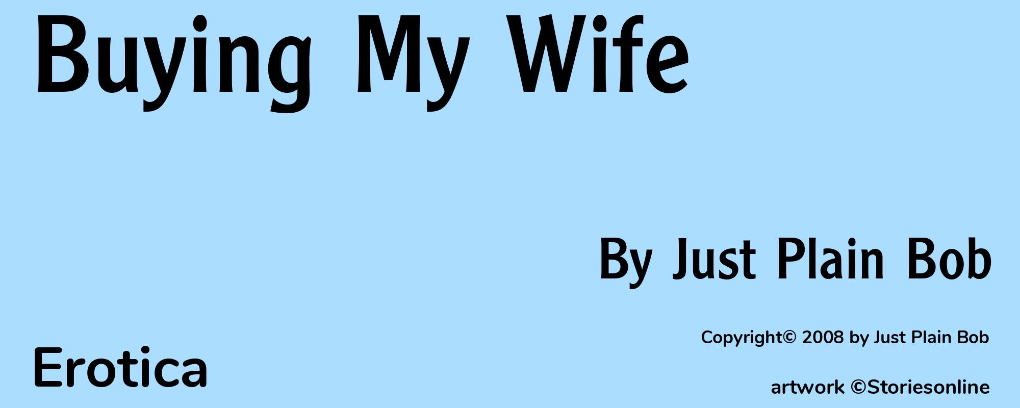 Buying My Wife - Cover